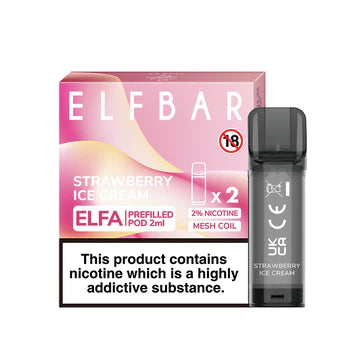 Elf Bar Elfa Pods - Strawberry Ice Cream (Pack of 2)