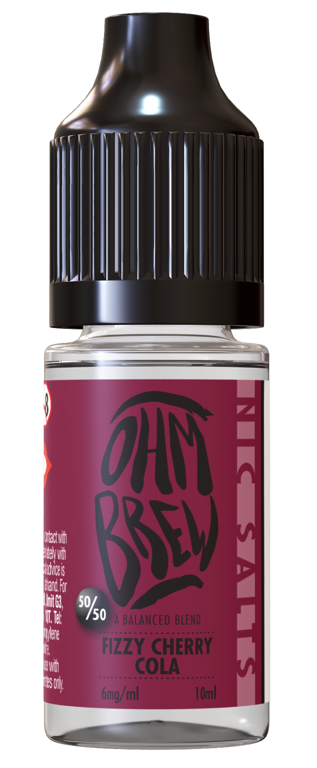 Fizzy Cherry Cola E-liquid by Ohm Brew 50/50 Nic Salts
