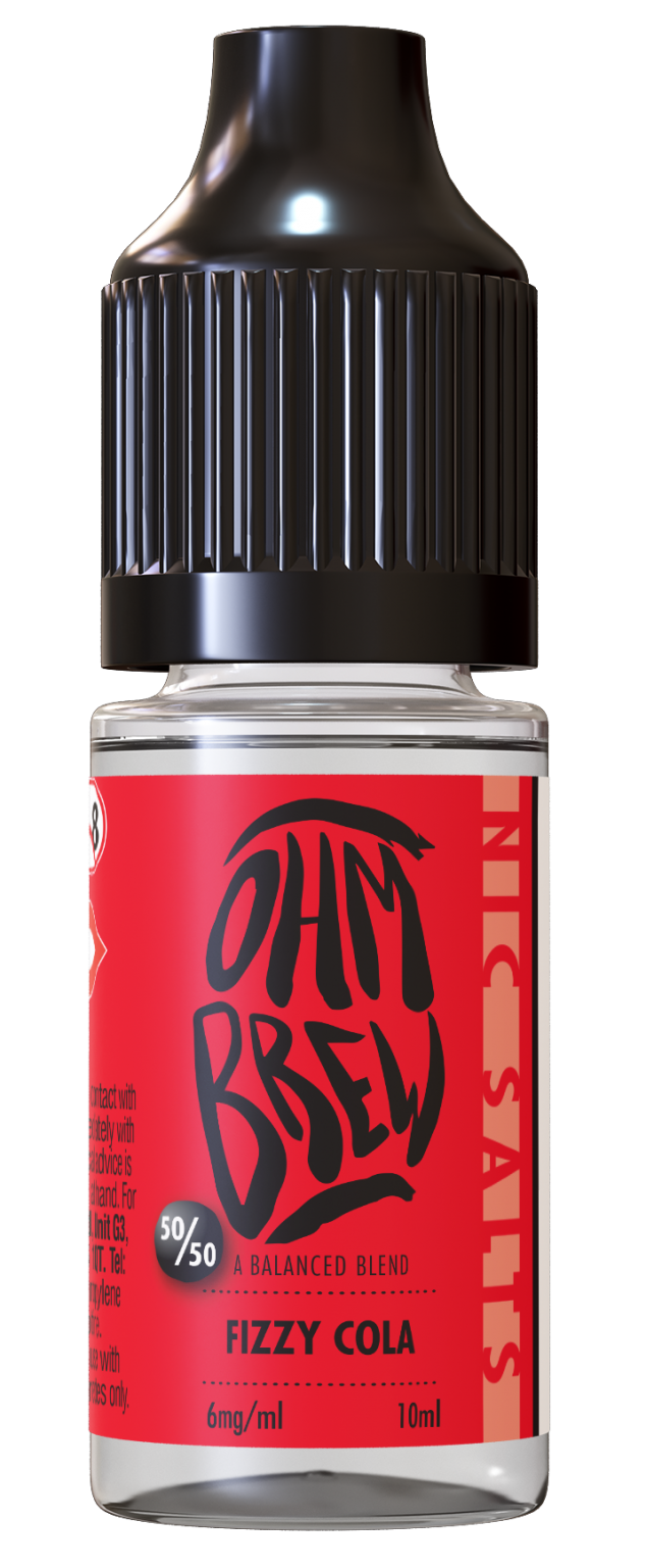 Fizzy Cola E-liquid by Ohm Brew 50/50 Nic Salts