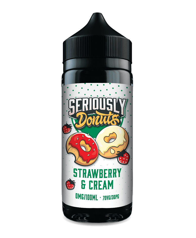 Strawberry & Cream 100ML Shortfill E-Liquid by Seriously Donuts