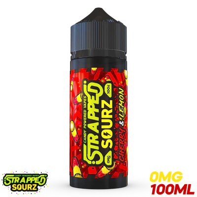 Cherry & Lemon 100ML Shortfill E-Liquid by Strapped Sourz