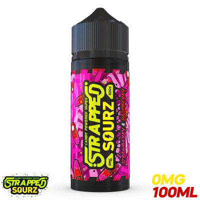 Strawberry & Raspberry 100ML Shortfill E-Liquid by Strapped Sourz