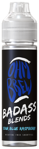 Sour Blue Rapsberry 50ML Shortfill E-Liquid by Ohm Brew Badass Blends