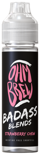 Strawberry Chew 50ML Shortfill E-Liquid by Ohm Brew Badass Blends