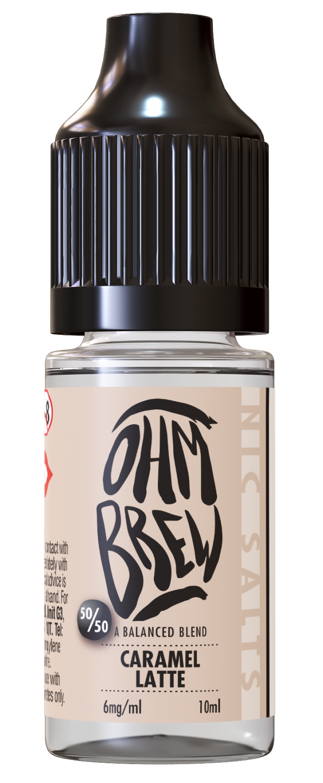 Caramel Latte E-liquid by Ohm Brew 50/50 Nic Salts