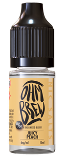 Juicy Peach E-liquid by Ohm Brew 50/50 Nic Salts