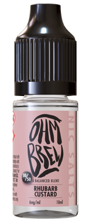 Rhubarb & Custard E-liquid by Ohm Brew 50/50 Nic Salts