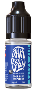 Sour Blue Raspberry Nic Salt E-Liquid by Ohm Brew 50/50 Nic Salts