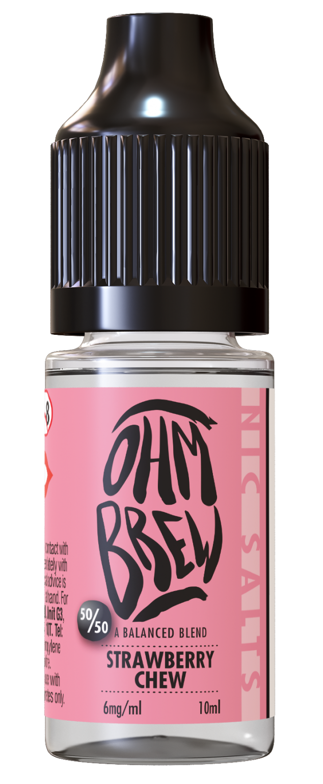 Strawberry Chew E-liquid by Ohm Brew 50/50 Nic Salts