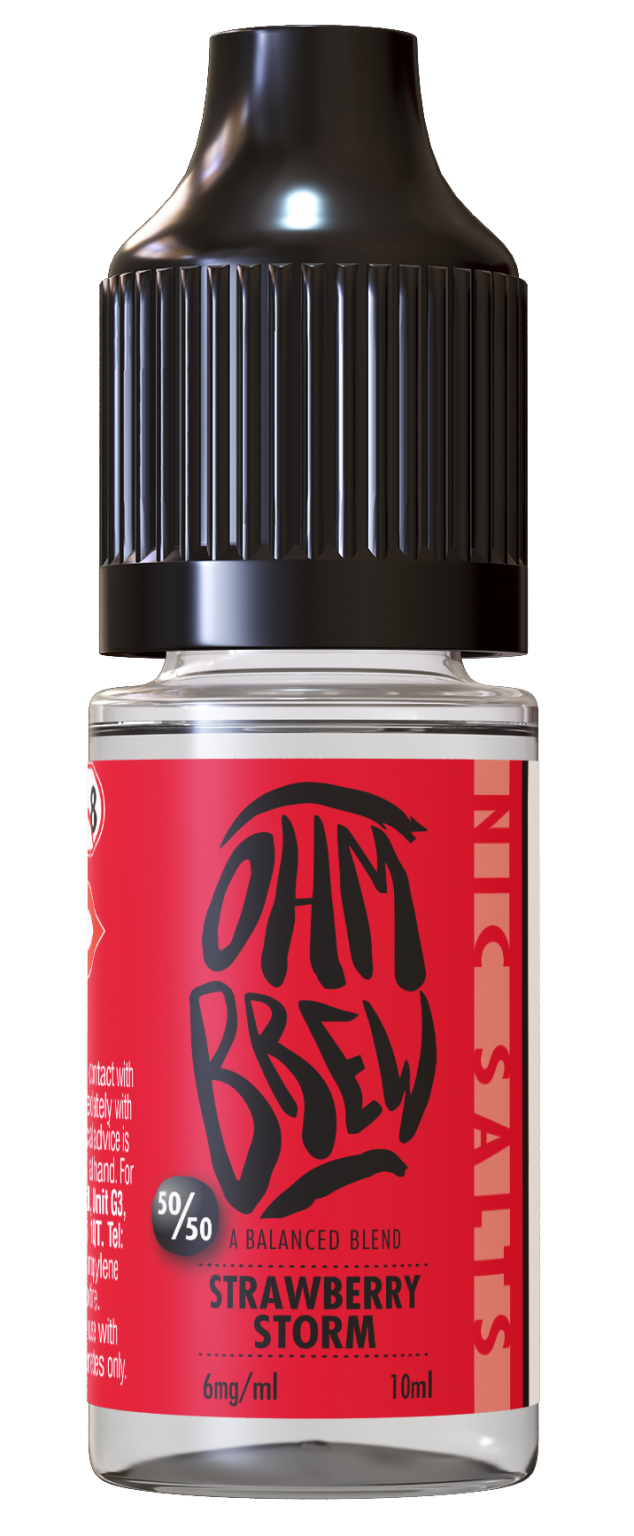Strawberry Storm E-liquid by Ohm Brew 50/50 Nic Salts