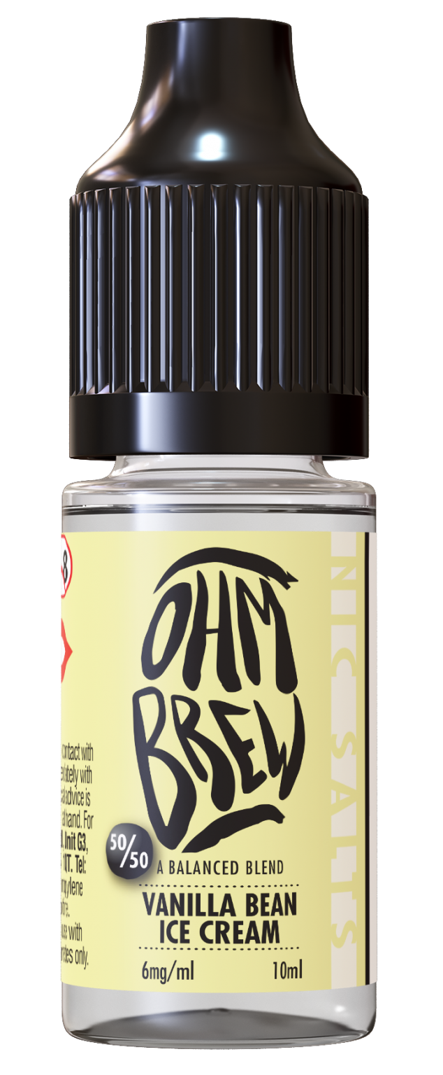Vanilla Bean Ice Cream E-liquid by Ohm Brew 50/50 Nic Salts