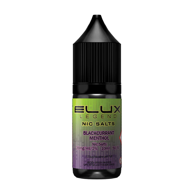 Blackcurrant Menthol Nic Salt E-Liquid by Elux Legend