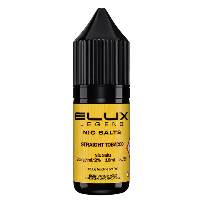 Straight Tobacco Nic Salt E-Liquid by Elux Legend