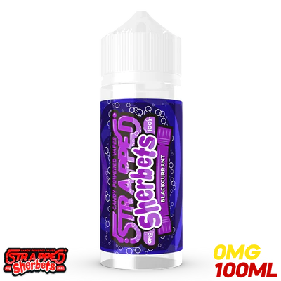 Blackcurrant 100ML Shortfill E-Liquid by Strapped Sherbets