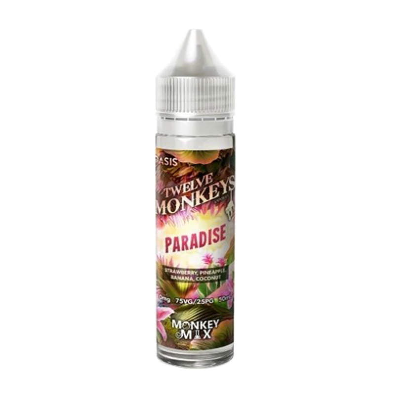 Paradise 50ML Shortfill E-Liquid by Twelve Monkeys Oasis