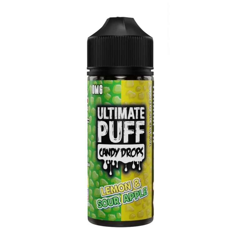 Lemon & Sour Apple Candy Drops 100ML Shortfill E-Liquid by Ultimate Puff