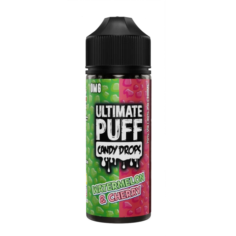 Watermelon & Cherry Melon Candy Drops 100ML Shortfill E-Liquid by Ultimate Puff