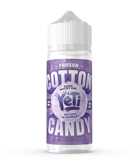 Grape Blackberry Frozen Cotton Candy 100ML Shortfill E-Liquid by Yeti