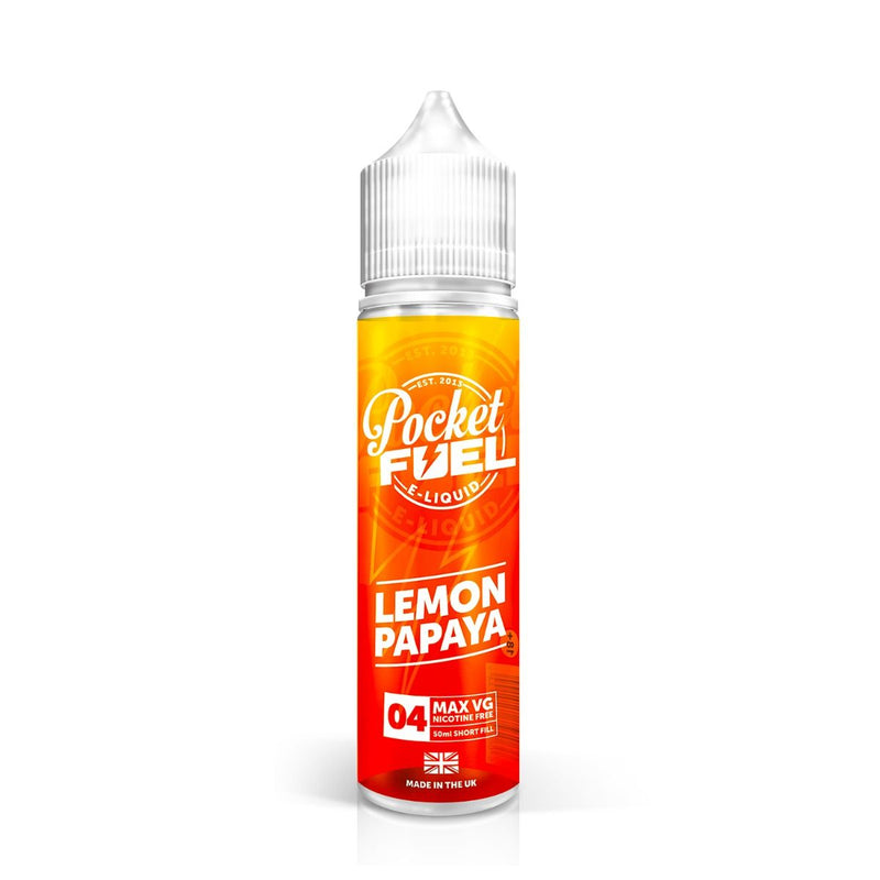 Lemon Papaya 50ML Shortfill E-Liquid by Pocket Fuel