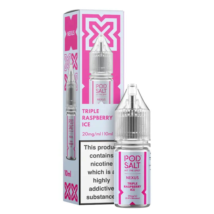 Triple Raspberry Ice Ice Nic Salt E-Liquid by Pod Salt Nexus